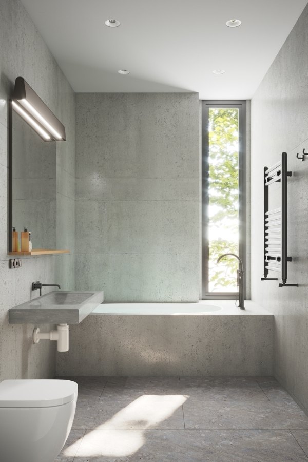 Microcemento, revestimiento para baños